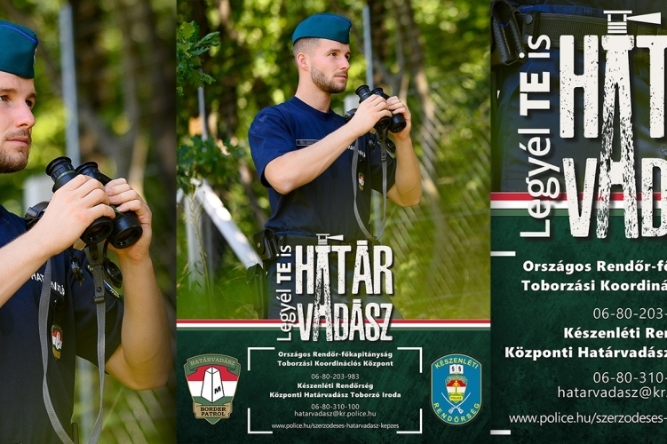 Legyél Te is szerződéses határvadász! - toborzás szedán a Liszt Ferenc utcában